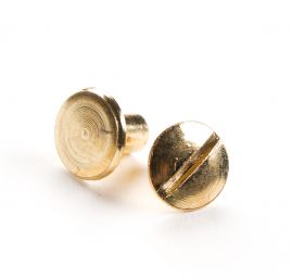 Nýt sřoubovací sedlářský hladký plochý 6mm zlatý