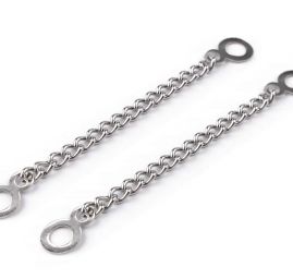 Poutko kovový řetízek nikl stříbrný