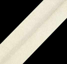 Šikmý proužek saténový zažehlený 18mm smetanový