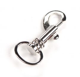 Karabina kov průvlak 18 mm nikl stříbrná