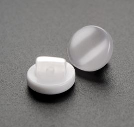 Knoflík umělá perleť s krčkem plochý 16"