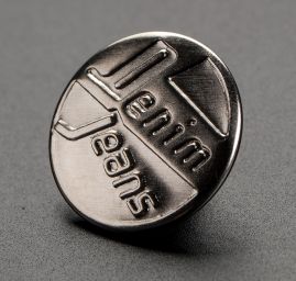 Knoflík riflový velikost 26" nikl Denim Jeans