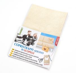 Záplata samolepící imitace kůže 10x16cm zlatá