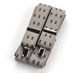 Šle pánské šíře 3,5 cm délka 125cm typ X šedočerné