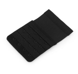 Prodloužení k podprsence šíře 70mm 4 řady/4 očka na gumě černá