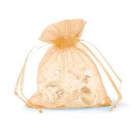 Dárkový pytlík organzový zlatý, 9,5×12 cm