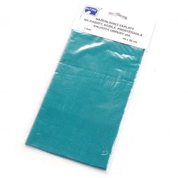 Záplata zažehlovací textilní rozměr 43×20 cm tyrkys