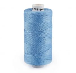 Nitě jeans 30×3 tex, 100% PES, návin 200 m, sv. modrá