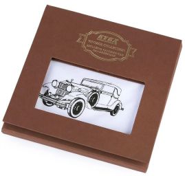 Kapesník bavlněný v dárkové krabičce auto