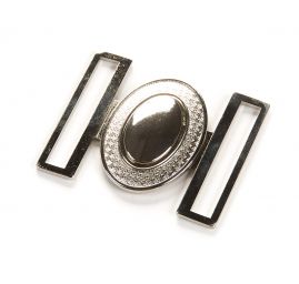Spona opasková kov zdobný ovál 50 mm nikl