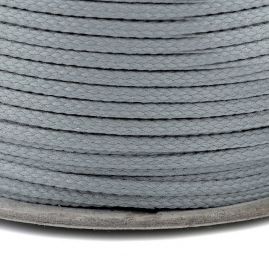 Šňůra oděvní kroucená PES Ø 4,6 mm šedá