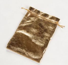 Dárkový pytlík zlatý 18x12cm