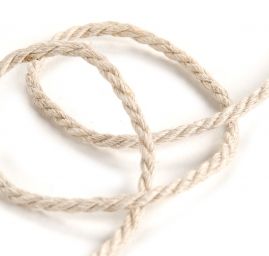 Šňůra točená lněná režné barvy