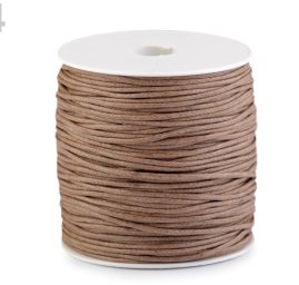 Šňůra bavlněná voskovaná 1,5-2mm sv.hnědá
