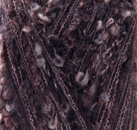 Vlněná pletací příze bukle MarLen hnědý melír