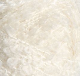 Mohérová pletací příze MarLen se součky slonová kost