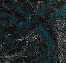 Vlna moher směsová příze Marlen černá/šedá/tyrkys