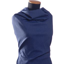 Riflovina pružná plastický proužek modrý melír