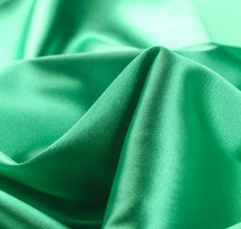 Satén taft pružný trávově zelený
