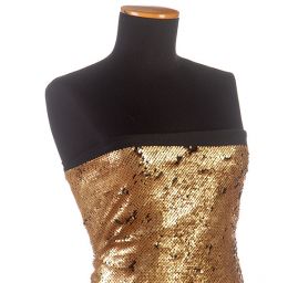 Pletenina s měnícími se flitry černé/zlaté barvy