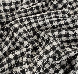 Kostýmová látka imitace ručně tkané metráže kostka