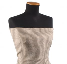 Kostýmová látka vzor pepito béžovohnědý