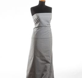 Bavlněná látka vzor proužky modrosmetanová