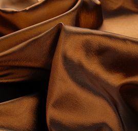 Taft hladký šanžán měděný-černý