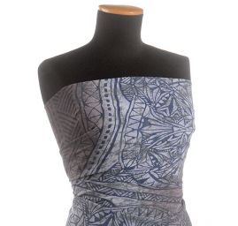 Šifon geometrický etno vzor kupón 3 m za cenu 2 m