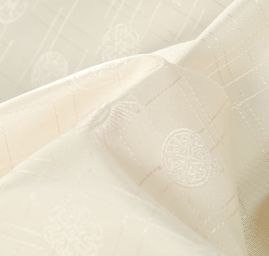 Podšívka žakár polyester smetanová sluníčka