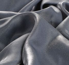 Lamé šatová látka antracit šedá