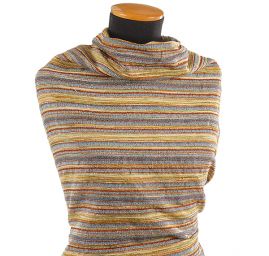 Vlněná kostýmová látka Art Fabrics modrohnědá