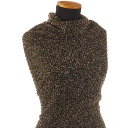 Vlněná tkaná kostýmovka zelený melír