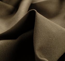 Len pružný viskoza směs tmavá khaki