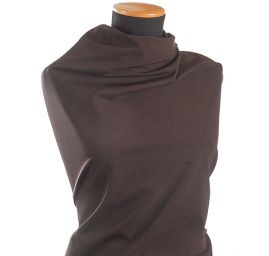 Kostýmová látka pružná čokoládově hnědá