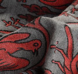 Replika historické tkaniny Arras růžová/šedá