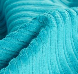 Manšestr bavlněný široké/úzké pruhy tyrkysový