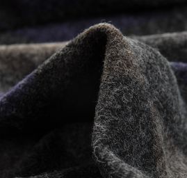 Pletenina vlna směs geometrický vzor fialová/šedá