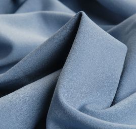 Žoržet šatový silnějsí viskoza směs jeans modrá