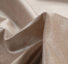 Len pevný se zátěrem polyakrylu lamé režná/stříbrná