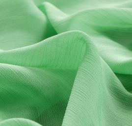 Šifon šanžán mint s plisé úpravou