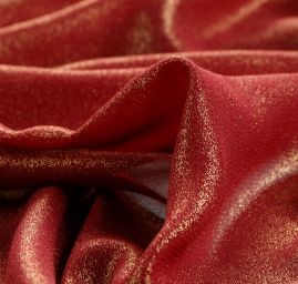 Šifon lamé vínovozlatý
