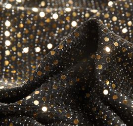 Úplet se zlatými flitry černý podklad