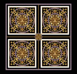 Potahová látka s digitálním tiskem hlava medůzy