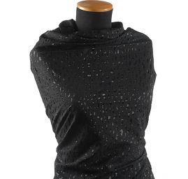 Lamé vrstvená textilie černá menší vzor