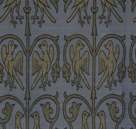 Replika historické tkaniny Arras zelená/šedá