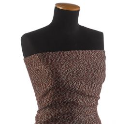 Kostýmová látka Art Fabrics tvíd moaré hnědobílá