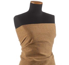 Tvíd rybí kost Art Fabrics žlutooranžový melír