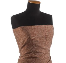 Kostýmová látka vzor rybí kost Art Fabrics hnědá