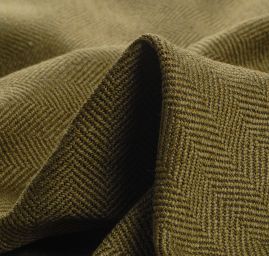 Kostýmová látka vzor rybí kost Art Fabrics khaki